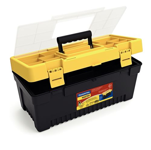 Caja Plástica Para Herramientas 20" Tramontina Master Con Tapa Organizadora