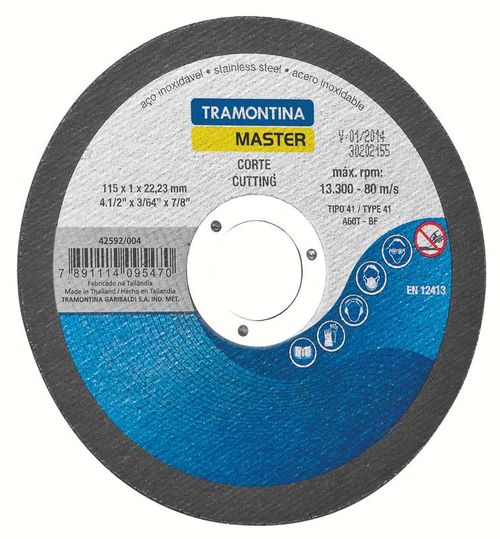 Disco De Corte Fino Para Aceros Inoxidables 4.1/2" Tramontina Master