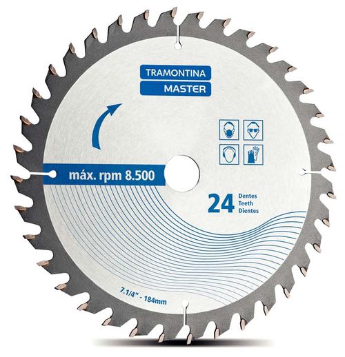 Disco De Corte Para Sierra Circular 7.1/4" 24 Dentes Tramontina Master