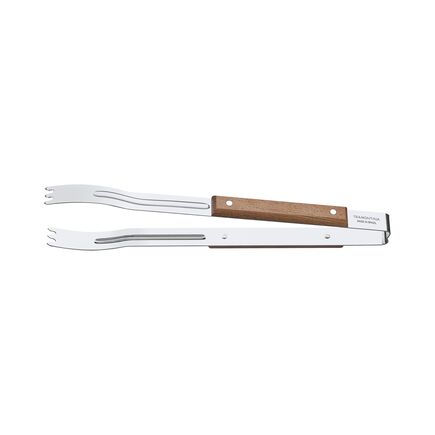 Pinza Para Carne Tramontina Asado Con Lámina De Acero Inoxidable Y Mango De Madera 47 Cm