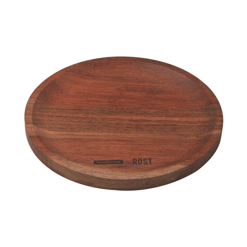 Plato Tramontina Rost Para Servir En Madera De Jatoba Combinada Con Acabado Al Aceite 25 Cm