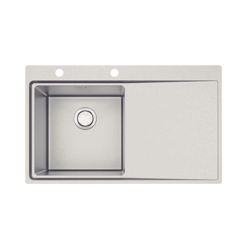Fregadero De Empotrar En Acero Inoxidable Acabado Scotch Brite 86 X 52 Cm