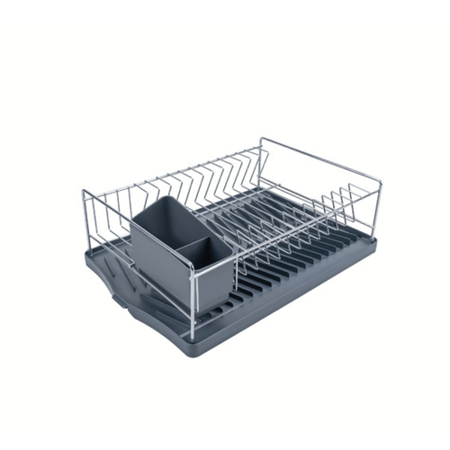 Escurridor De Platos Tramontina Plurale De Acero Inoxidable Con Bandeja Grafito Para Vajilla