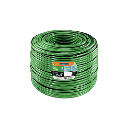 Manguera Superflex Verde 200 M 4 Capas Con Franja Negra De PVC Sin Accesorios Tramontina