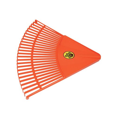 Escoba Plástica Naranja Con 26 Dientes Sin Mango Tramontina