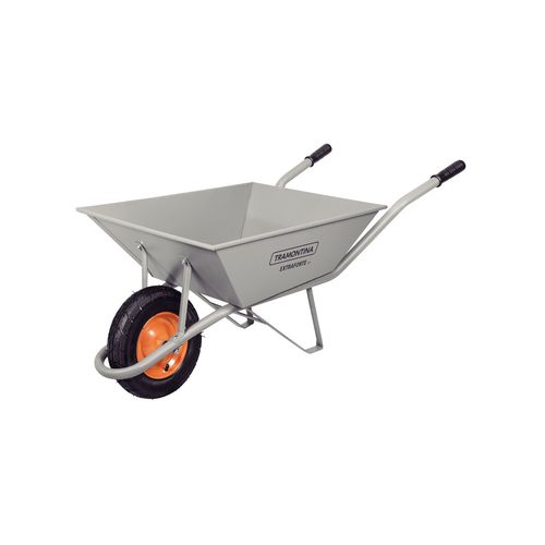 Carretilla Caja Metalica Extrafuerte 65 L Rueda Inflable Tramontina