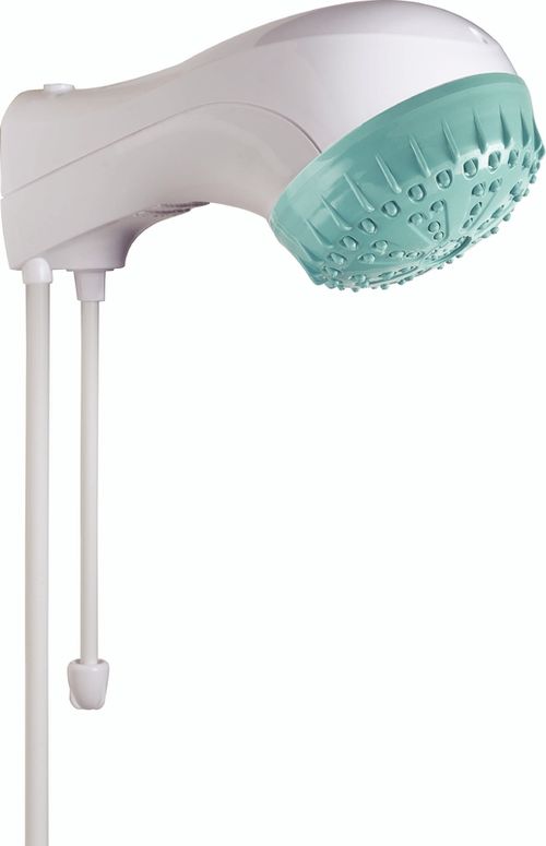 Ducha Eléctrica Tramontina Sensetop 4 Temperaturas 6500 W 220 V Blanca Y Verde