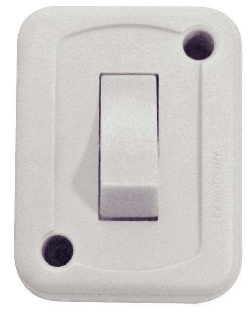 Interruptor De Sobreponer 1 Tecla Sencilla 10 A 250 V Tramontina Blanco