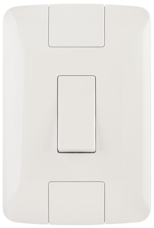 Conjunto 4X2 Con 1 Interruptor Sencillo Tramontina Aria 10 A 250 V Blanco