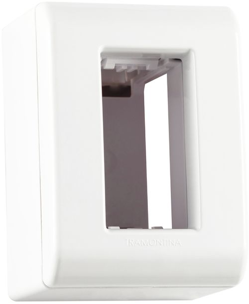 Caja De Sobreponer 1 Puesto Tramontina Lizflex Blanca