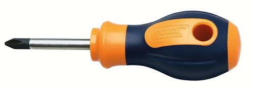 Destornillador Corto Punta Cruzada En Acero Cromo Vanadio 6X38 Mm (1/4X1.1/2") Tramontina Pro