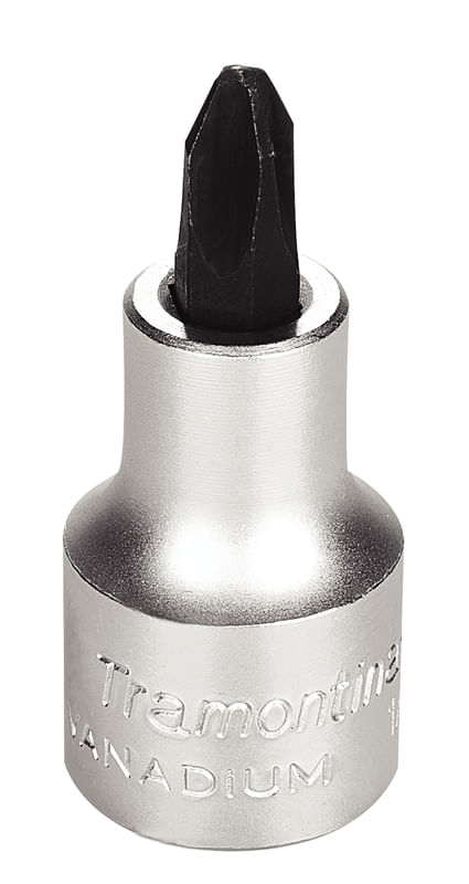 Dado En Acero Cromo Vanadio Punta Cruzada Nr3 - Encastre 1/2" Tramontina Pro