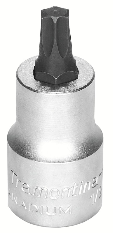 Dado En Acero Cromo Vanadio Punta Trafix T20 - Encastre 1/2" Tramontina Pro