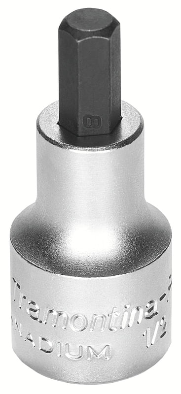 Dado En Acero Cromo Vanadio Punta Hexagonal 4 Mm - Encastre 1/2" Tramontina Pro