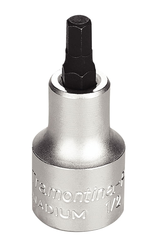 Dado En Acero Cromo Vanadio Punta Hexagonal 6 Mm - Encastre 1/2" Tramontina Pro