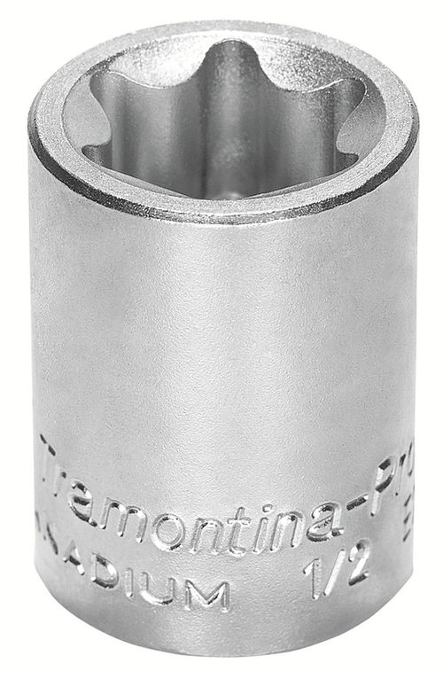 Dado Trafix Hembra En Acero Cromo Vanadio E10 - Encastre 1/2" Tramontina Pro