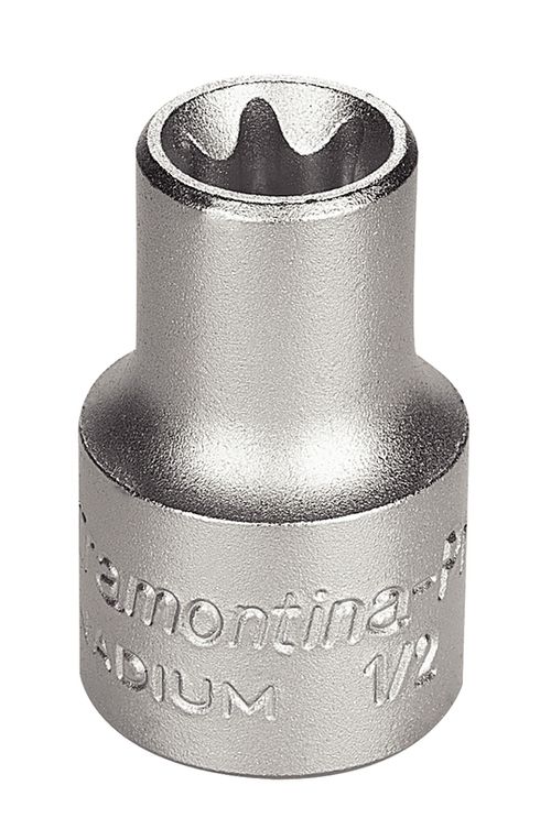 Dado Trafix Hembra En Acero Cromo Vanadio E16 - Encastre 1/2" Tramontina Pro