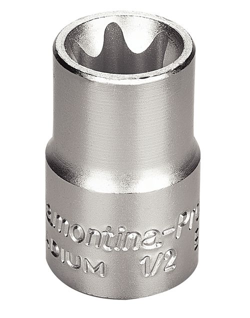 Dado Trafix Hembra En Acero Cromo Vanadio E18 - Encastre 1/2" Tramontina Pro