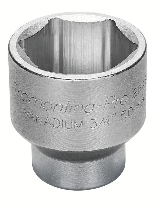 Dado Hexagonal En Acero Cromo Vanadio 19 Mm - Encastre 3/4" Tramontina Pro