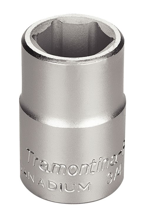 Dado Hexagonal En Acero Cromo Vanadio 21 Mm - Encastre 3/4" Tramontina Pro