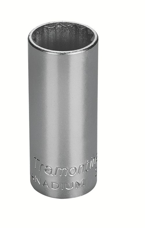 Dado Estriado Largo En Acero Cromo Vanadio 16 Mm - Encastre 3/8" Tramontina Pro