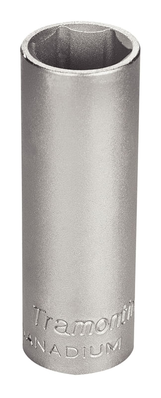 Dado Hexagonal Largo En Acero Cromo Vanadio 19 Mm - Encastre 1/2" Tramontina Pro