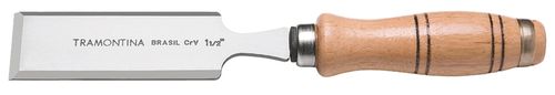 Formón Tramontina Master Biselado 1/4" En Acero Cromo Vanadio Con Mango De Madera