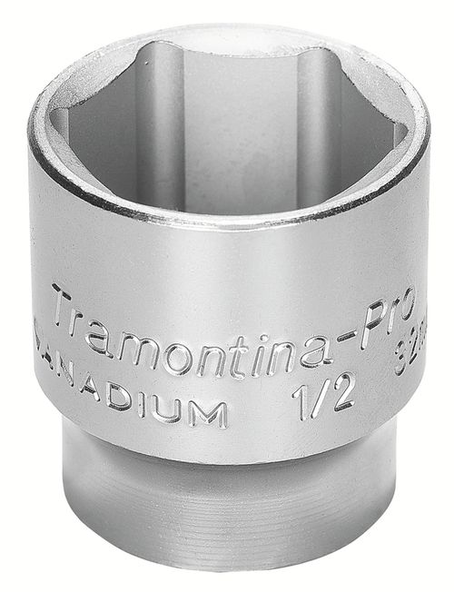 Dado Hexagonal En Acero Cromo Vanadio 9 Mm - Encastre 1/2" Tramontina Pro