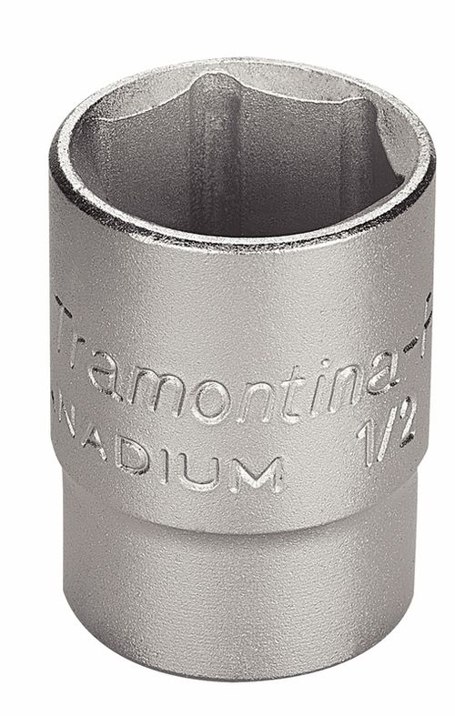 Dado Hexagonal En Acero Cromo Vanadio 18 Mm - Encastre 1/2" Tramontina Pro