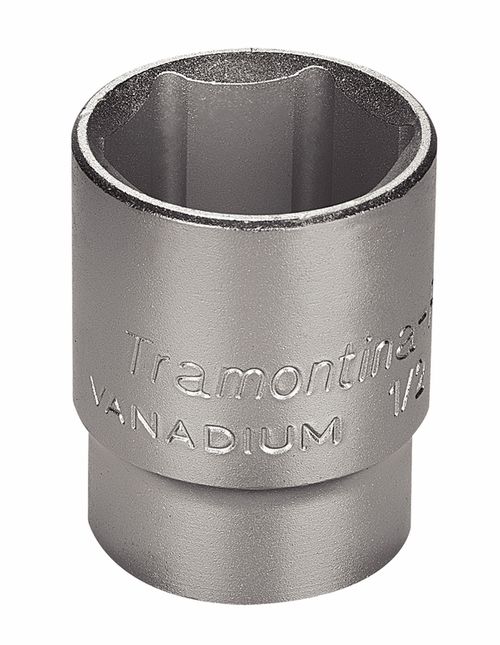 Dado Hexagonal En Acero Cromo Vanadio 23 Mm - Encastre 1/2" Tramontina Pro