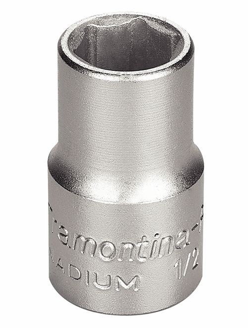 Dado Hexagonal En Acero Cromo Vanadio 1/2" - Encastre 1/2" Tramontina Pro
