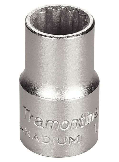 Dado Estriado En Acero Cromo Vanadio 13 Mm - Encastre 1/2" Tramontina Pro