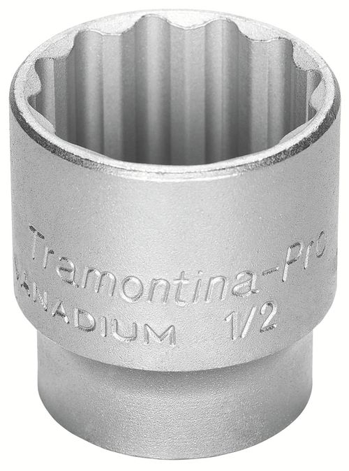 Dado Estriado En Acero Cromo Vanadio 27 Mm - Encastre 1/2" Tramontina Pro