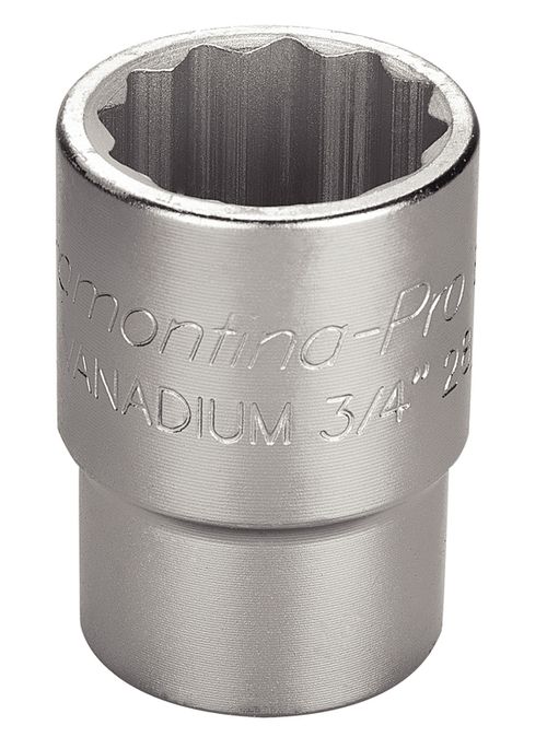 Dado Estriado En Acero Cromo Vanadio 28 Mm - Encastre 3/4" Tramontina Pro