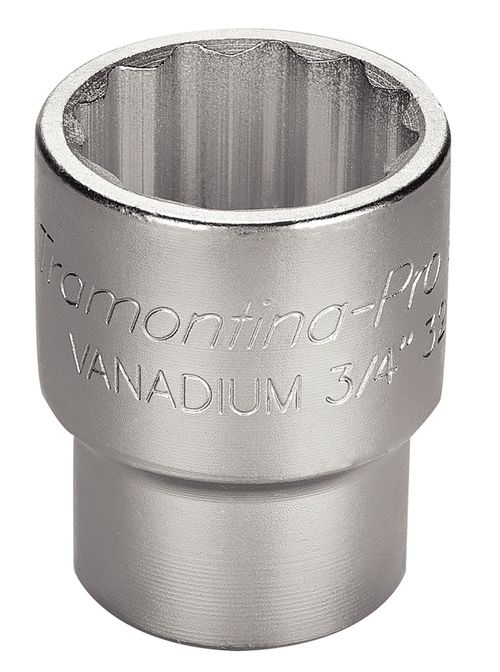 Dado Estriado En Acero Cromo Vanadio 34 Mm - Encastre 3/4" Tramontina Pro