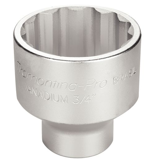 Dado Estriado En Acero Cromo Vanadio 60 Mm - Encastre 3/4" Tramontina Pro