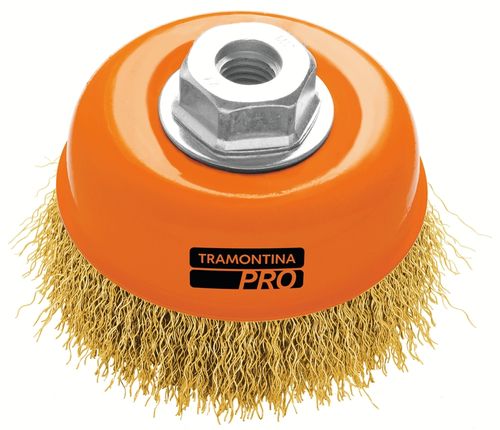 Cepillo Tipo Copa Alambre Ondulado 2.1/2'' Tramontina Pro
