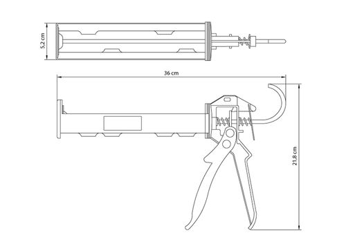 Pistola Para Silicona En Chapas De Acero 280 Ml Tramontina Master