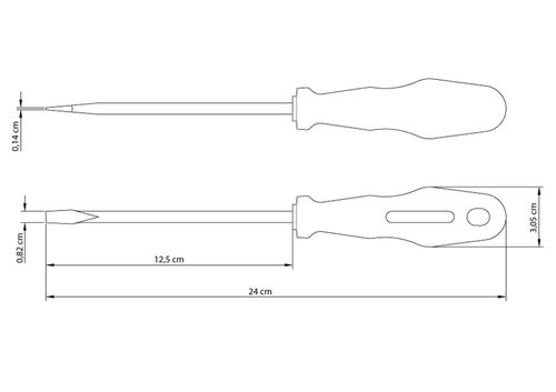 Destornillador Punta Chata 5/16X5" Tramontina Master