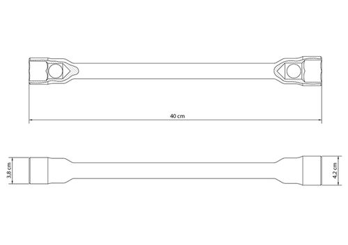 Llave De Rueda Para Camión 24X27 Mm Tramontina Master Cromada