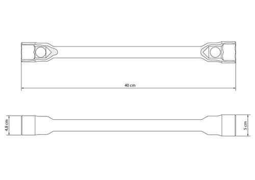 Llave De Rueda Para Camión 32X33 Mm Tramontina Master Cromada
