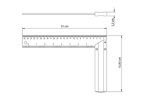 Escuadra Aluminio 12" Tramontina Master