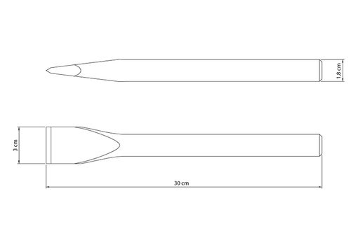 Cincel Redondo 12" Tramontina Master