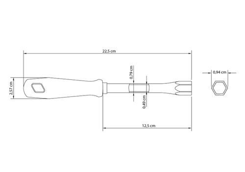 Destornillador De Tuerca Tubular 6 Mm Tramontina Master