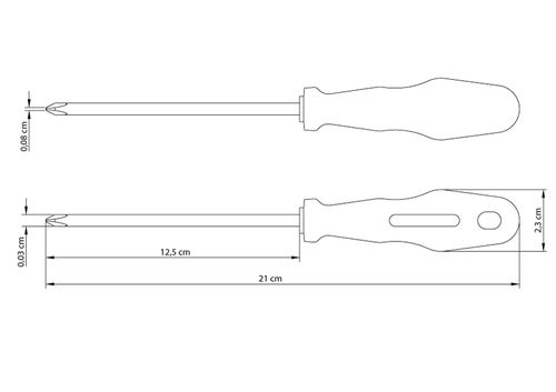 Destornillador Punta Cruzada 1/8X5" Tramontina Master