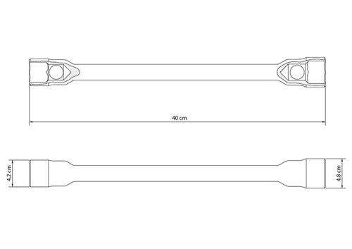 Llave De Rueda Para Camión 27X32 Mm Tramontina Master Cromada