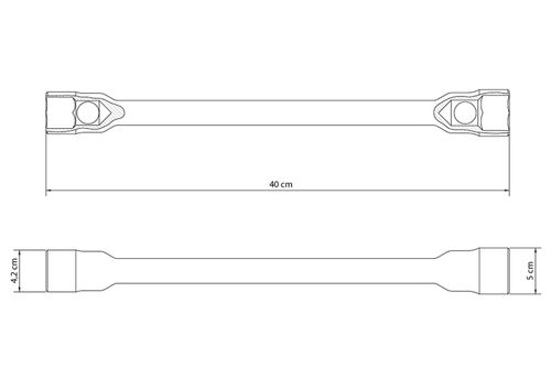 Llave De Rueda Para Camión 27X33 Mm Tramontina Master Cromada