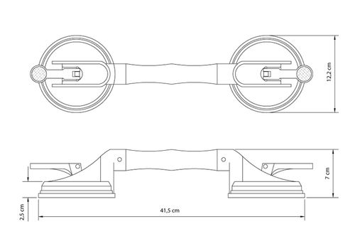 Ventosa Doble Flexible Inyectada En Abs Tramontina Master