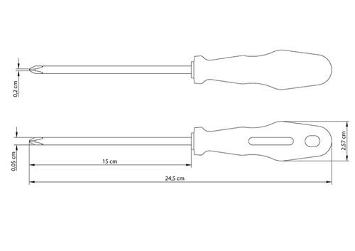 Destornillador Punta Cruzada 3/16X6" Tramontina Master