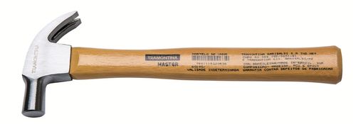 Martillo De Uña Mango De Madera 25 Mm Pulido Tramontina Master